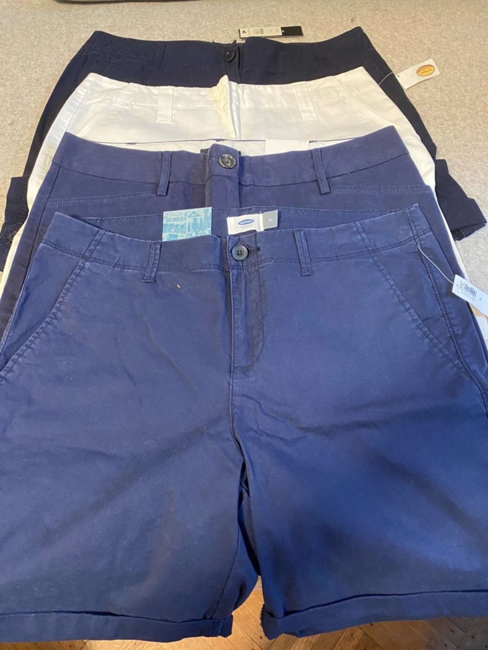 NWT Four (4) Pairs Bermuda Shorts - Talbots (2), Lands' End & Old Navy - size 10